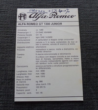 ALFA ROMEO GT 1300 JUNIOR