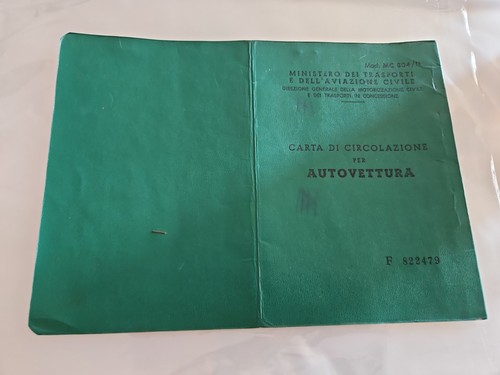Carta circolazione epoca - di,