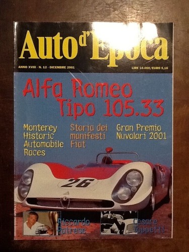 Auto epoca dicembre 2001 - d'epoca,